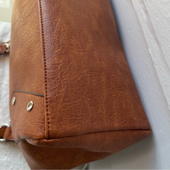Jessica Simpson Brown Vegan Leather Tote Bag - Picture 14 of 16